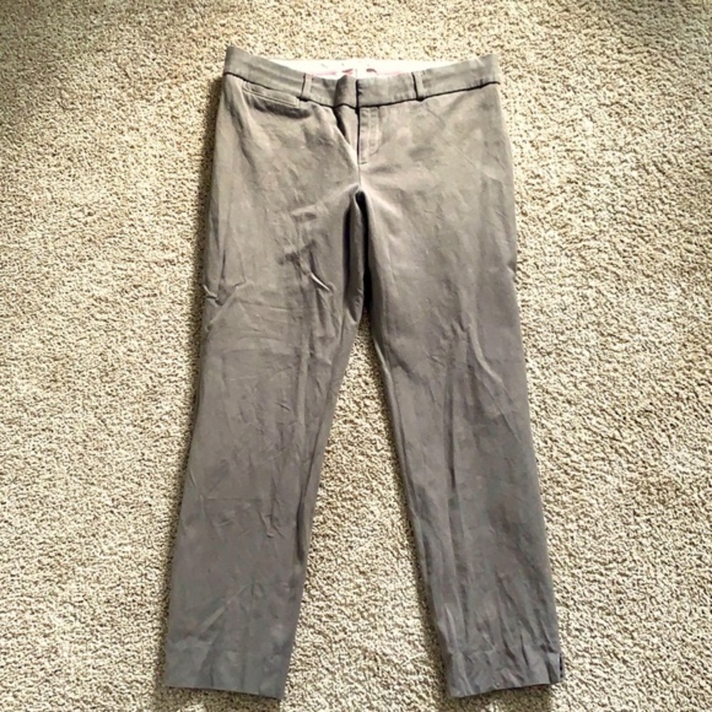 Banana Republic Cropped Sloan Fit Dress Pants  Beige Tan Taupe Size 10